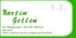 martin gellen business card