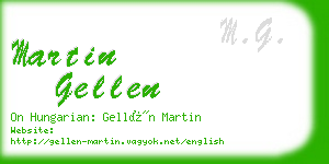 martin gellen business card